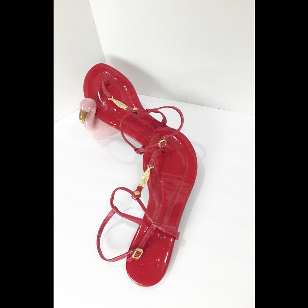 Tory Burch  Patent Leather Fish Sandals SZ8.5M